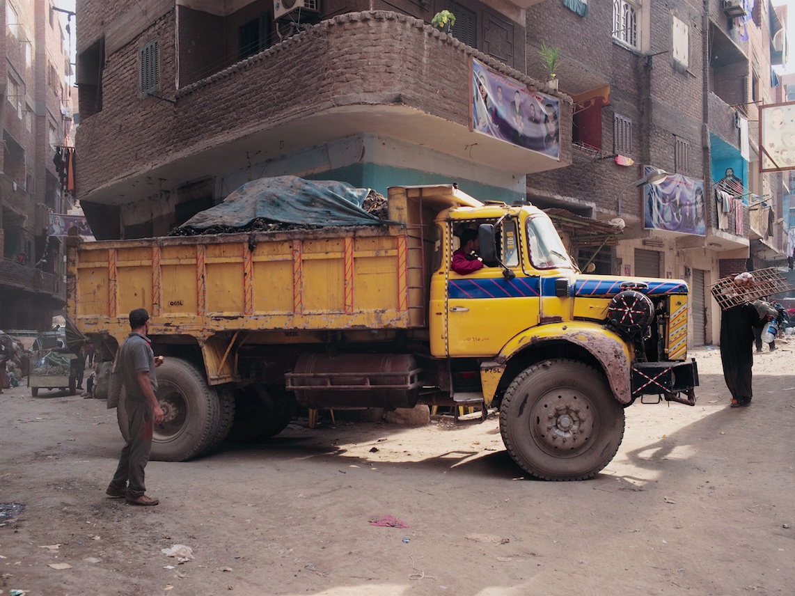 Camion transportant des déchets organiques au Caire – ©David Degner
