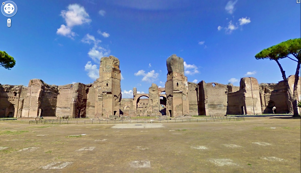 Thermes de Caracalla dans Google Sreet View